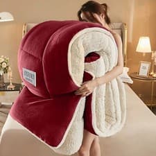 Image of Sherpa Flannel Fleece Blanket Heavy Winter Throw For Bed Sofa Extra Warm Blanket