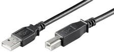 Image of USB 2.0 Hi-Speed cable black 1.8m USB 2.0 plug type A to USB 2.0 plug type B