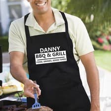 Image of Personalised BBQ & Grill Black Apron