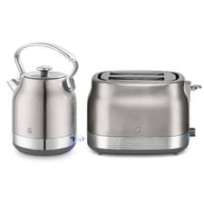 Image of Swan Kettle & Toaster Set 2 Slot Stainless Steel Traditional Retro Revive