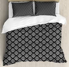 Image of Damask Duvet Cover Set Timeless Foliage Leaves