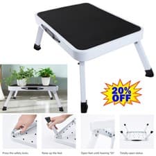 Image of Workshop Folding One Step Small Stool Tread Anti-Slip Stool Foot Home UK