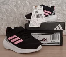 Image of BNIB Genuine Adidas Runfalcon Kids, Baby Trainers.Size 4 UK Black/Pink
