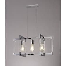 Image of Refined Lighting Canto Pendant Ceiling Light 3 Light E27 Polished Nickel