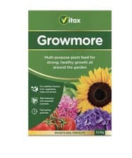 Image of Vitax Growmore Multi Purpose Plant Feed Fertiliser Fruit Vegetables Growth 1.5kg