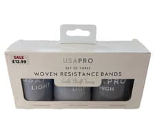 Image of USA PRO Woven Resistance Bands Set of 3 Light / Medium / High New  