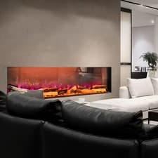 Image of Electric Media Fire 60 inch Insert LED Fireplace Panoramic Decorative Heater