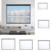 Image of 60~120inch Wall Mounted Manual Pull Down Projector Screen 4:3/16:9 Home Cinema