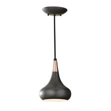Image of 1 Bulb Ceiling Pendant Light Fitting Dark Bronze LED E27 60W Bulb