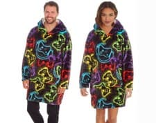 Image of Gamer Supersoft Oversized Fleece Sherpa Hoodie Lounger Playstation Blanket
