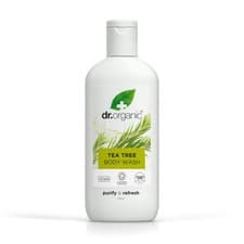 Image of Dr Organic Tea Tree Body Wash, Shower Gel, Natural, Vegan, CrueltyFree, Parab...