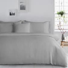 Image of Luxury Jacquard Waffle Weave Duvet Cover Bedding Set Pillowcases Polyester