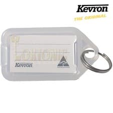 Image of Kevron Pack 10 ID5 CLEAR 100% Genuine Plastic Clicktag Label Key Tags Click Tag