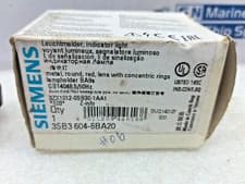 Image of Siemens 3SB3 604-6BA20 Red Indicator Light With Lens