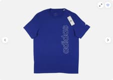 Image of Adidas Men's Linear Type Short Sleeve T-Shirt (Royal Blue, XX-LARGE) NWT