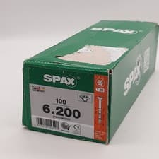 Image of SPAX 0191010602005 Wood Screws 6.0 x 200mm T-Star Plus T30 WIROX 100pcs