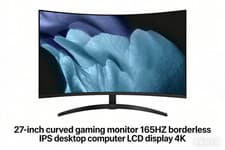 Image of New 27" Curved Gaming Monitor 165Hz 4K QHD 1ms UltraWide Frameless IPS Display