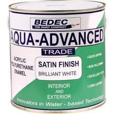 Image of Bedec Aqua Advanced Satin Paint Brilliant White - 2.5 Litre