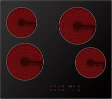 Image of Cookology CET601 60cm Ceramic Hob - 4 Zone 6000W Electric Hob - Touch Control
