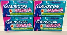 Image of 4 x 24 Gaviscon Double Action Mint Flavour Chewable | Total 96 Tablets