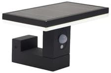 Image of Aluminium Solar LED Wall Light with PIR, Graphite - 4L2/6004