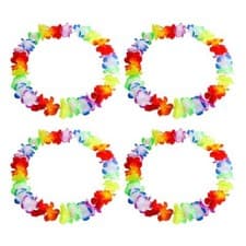 Image of 50 Hawaiian Leis Garlands Flower Necklaces Hen Stag Accessory Hawaii Party Decor