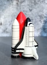 Image of Space Shuttle Apollo Planets & Moon Exploration Salt And Pepper Shakers Set