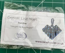 Image of Beadspider - Crystal Love Heart pendant kit - various colours