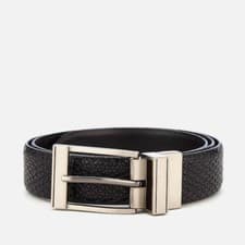 Image of TED BAKER MEN'S TATTI TEXTURED REVERSIBLE BELT - Black SIZE 32”RRP £49.00