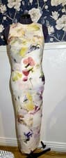 Image of Ted Baker Size 12 Women's Lilyha Floral Midi Dress BNWOT Summer Wedding Party