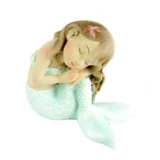 Image of Fairy Garden Fun Ocean Blue Mermaid Dreaming Dollhouse Figurine