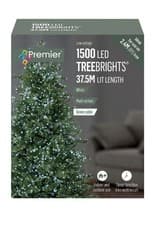 Image of 1500 LED Christmas Tree Lights 8ft Tree Multi Action Cluster Timer Bright White