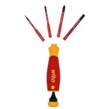 Image of Wiha 45296 PocketMax® Electric VDE Magazine Style SlimBit Screwdriver Set