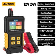 Image of 12V 24V Car Truck Battery Tester AGM GEL Lead Acid Battery Charging voltage Test
