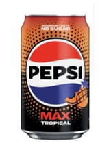 Image of Pepsi Max Tropical 330ml Cans – 24 Pack Sugar Free Soft Drink | FREE P&P