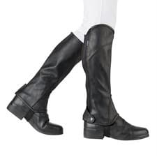 Image of Dublin Children's Stretch Fit Half Chaps Small Black