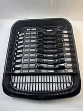 Image of Addis 516468 Plate Dish Draining Rack, Soft Black, 33 x 39.5 x 6 cm