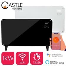Image of Glass Panel Heater Radiator Smart WiFi  Wall Mount 1000W Designer Electric