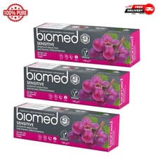 Image of Biomed Sensitive 98% Natural Toothpaste, Red Grape Seed Extract 100g -Pack of 3-