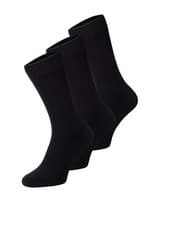 Image of Jack & Jones 3 Pack Cotton Crew Socks Fipo - Black (7-11)