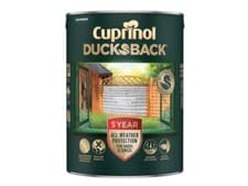 Image of Cuprinol Ducksback 5 Year Waterproof for Sheds & Fences Herring Grey 5 litre