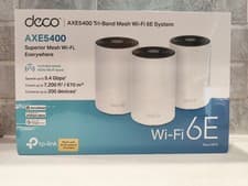 Image of New Sealed TP Link Deco XE75 AXE5400 Tri Band Mesh Wi-Fi 6E System (3 Pack)