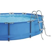 Image of BESTWAY FLOWCLEAR 33 inch ABOVE GROUND METAL FRAME SWIMMING POOL STEP LADDER