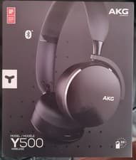 Image of AKG Y500 Wireless Over Head Headphones Black Wireless Bluetooth