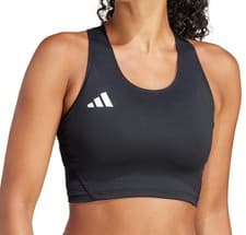 Image of adidas Adizero Essentials Womens Running Crop Top Black Run Sleeveless Tank Top
