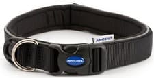Image of Padded Dog Collar - Black. Adjustable, Reflective, Extreme Shock Neoprene 4 Size