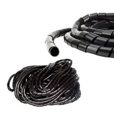 Image of Spiral Cable Wrap Tidy Organizer Wire Banding Tube PC TV CCTV Management 25 Pcs