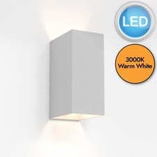 Image of Astro Lighting - Oslo 160 LED 1298021 - IP65 Textured Painted Grey Wall Light