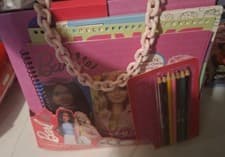Image of BARBIE FASHION ARTIST HANDBAG CRAFT ACTIVITY SET ART PAD FASHION DESIGNER SET