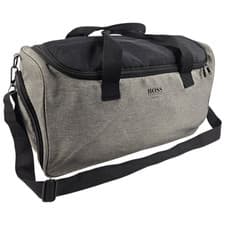 Image of Hugo Boss Mens Grey Duffle Bag Holdall Travel Gym Overnight Weekend Bag